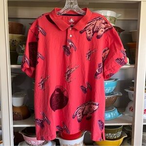 Disney Star Wars Millennium Falcon Death Star Short Sleeve Polo Shirt- Size 2XL